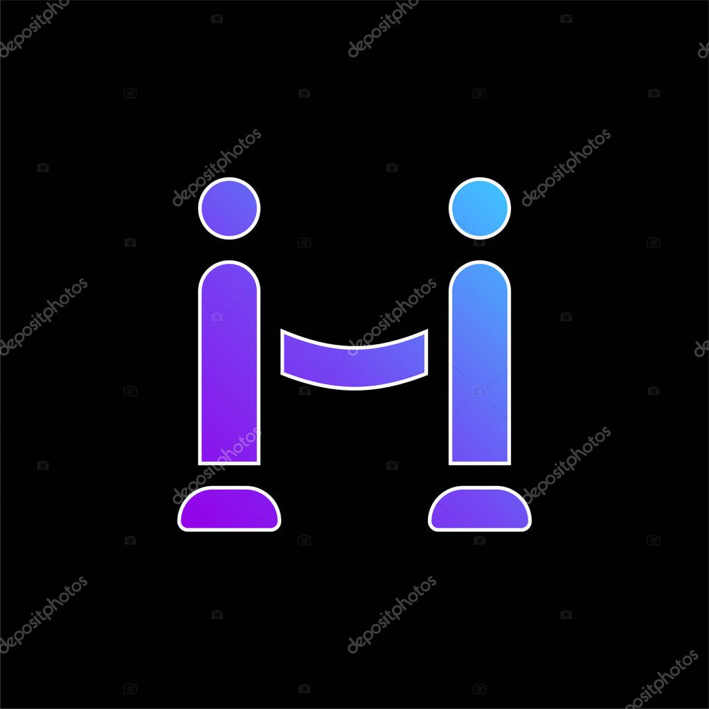Barrier blue gradient vector icon