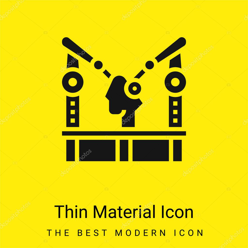 Assembly Machine minimal bright yellow material icon