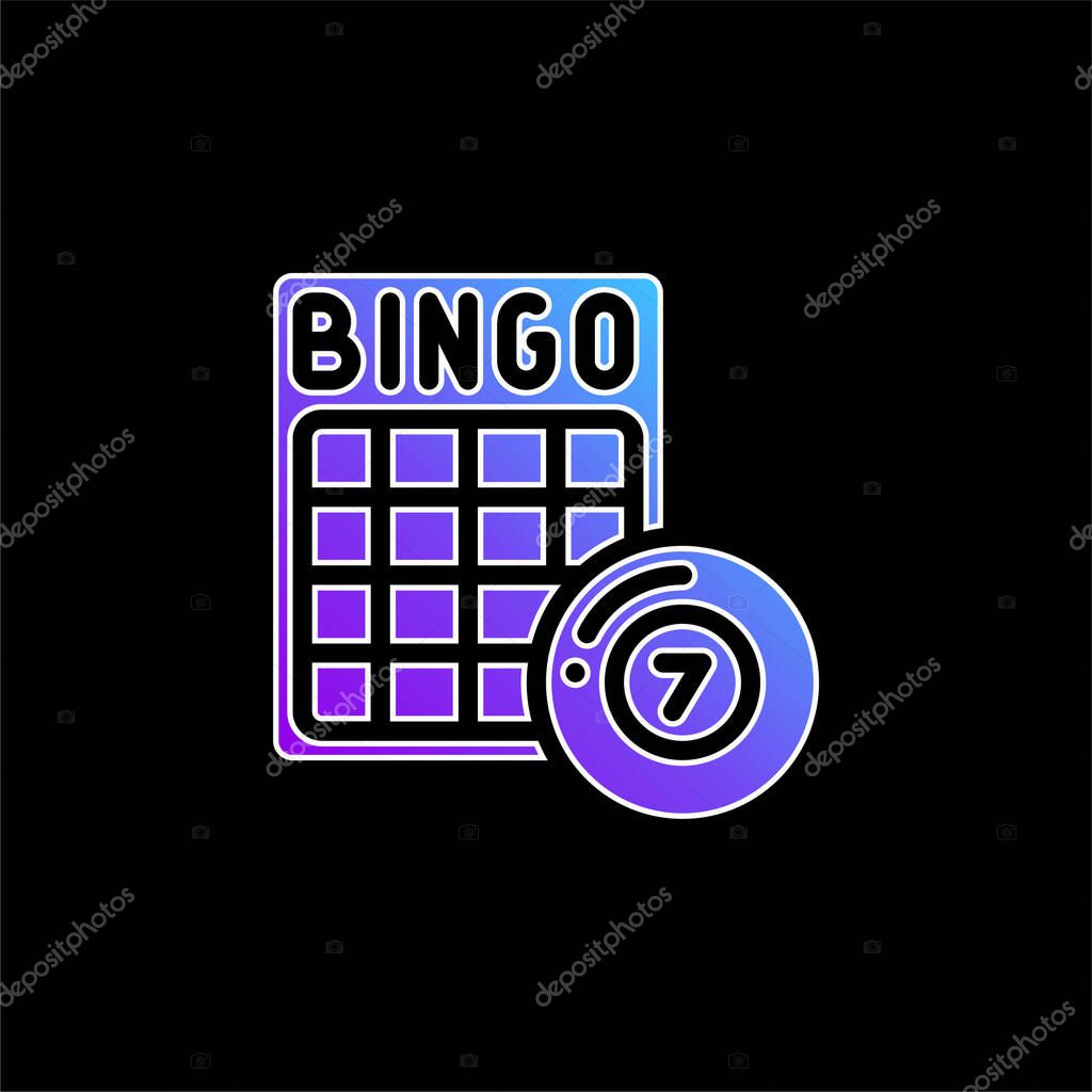 Bingo blue gradient vector icon