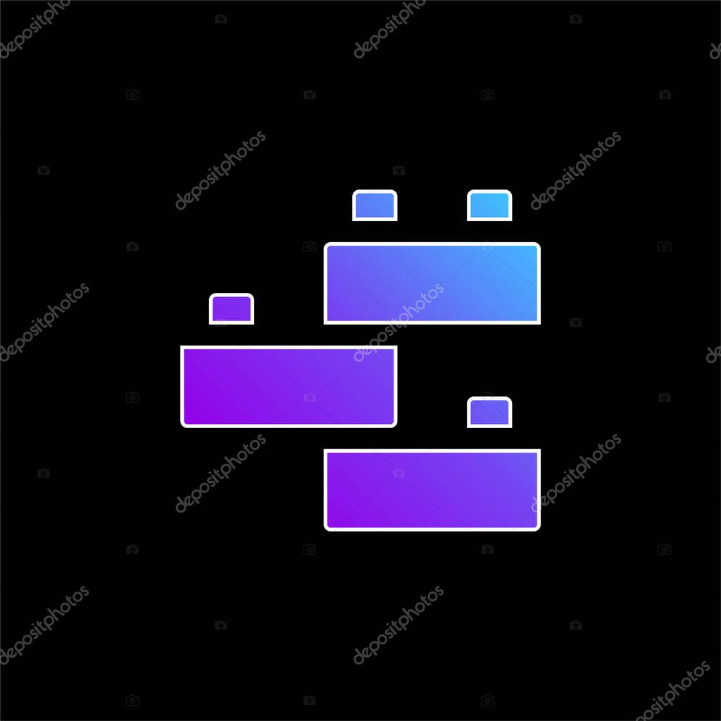 Brick blue gradient vector icon
