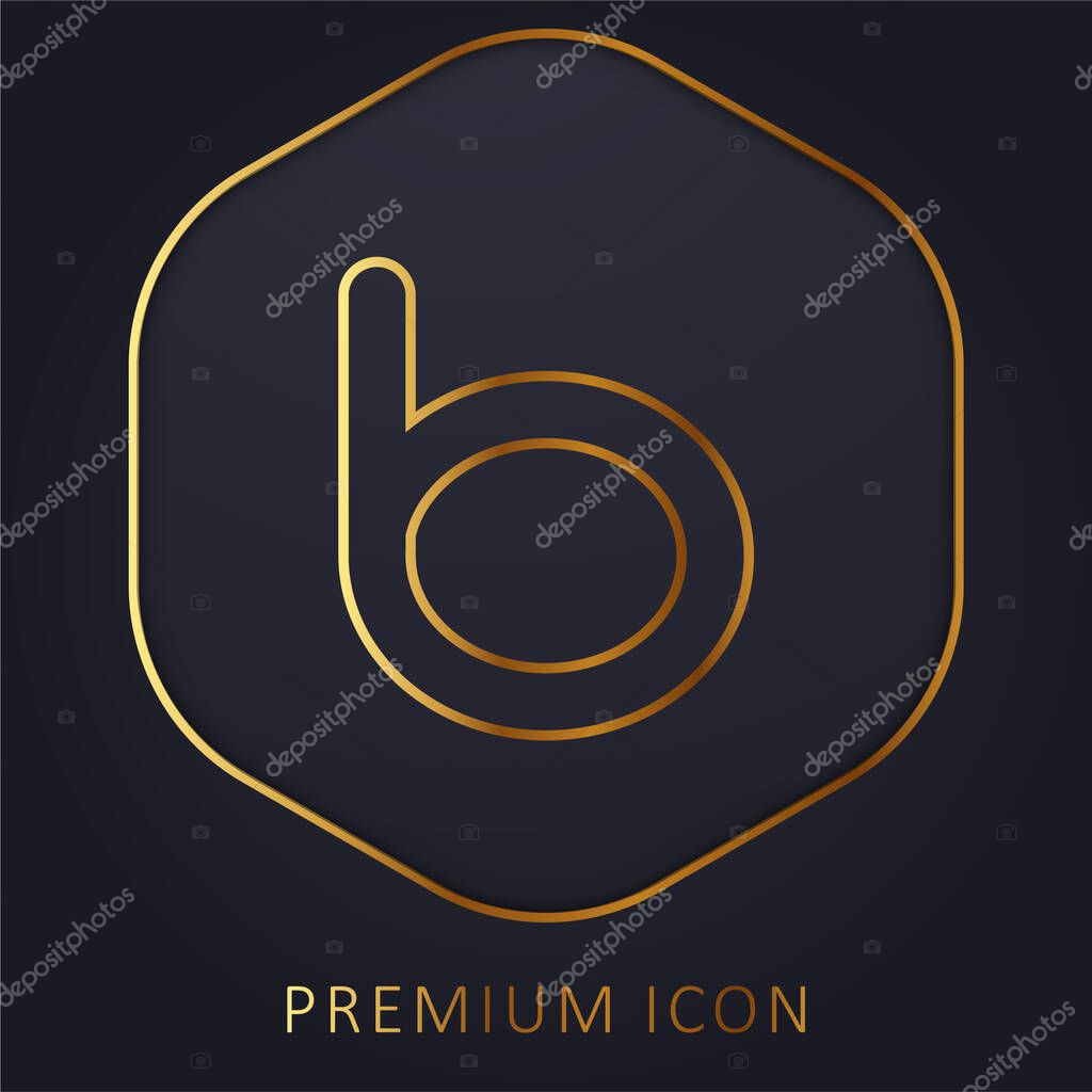 Bing Big Logo golden line premium logo or icon