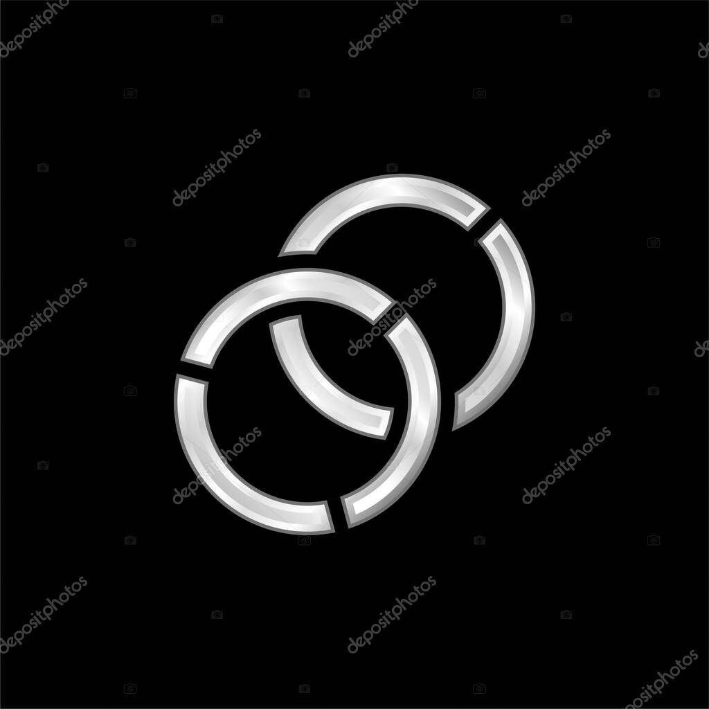 Bangles silver plated metallic icon
