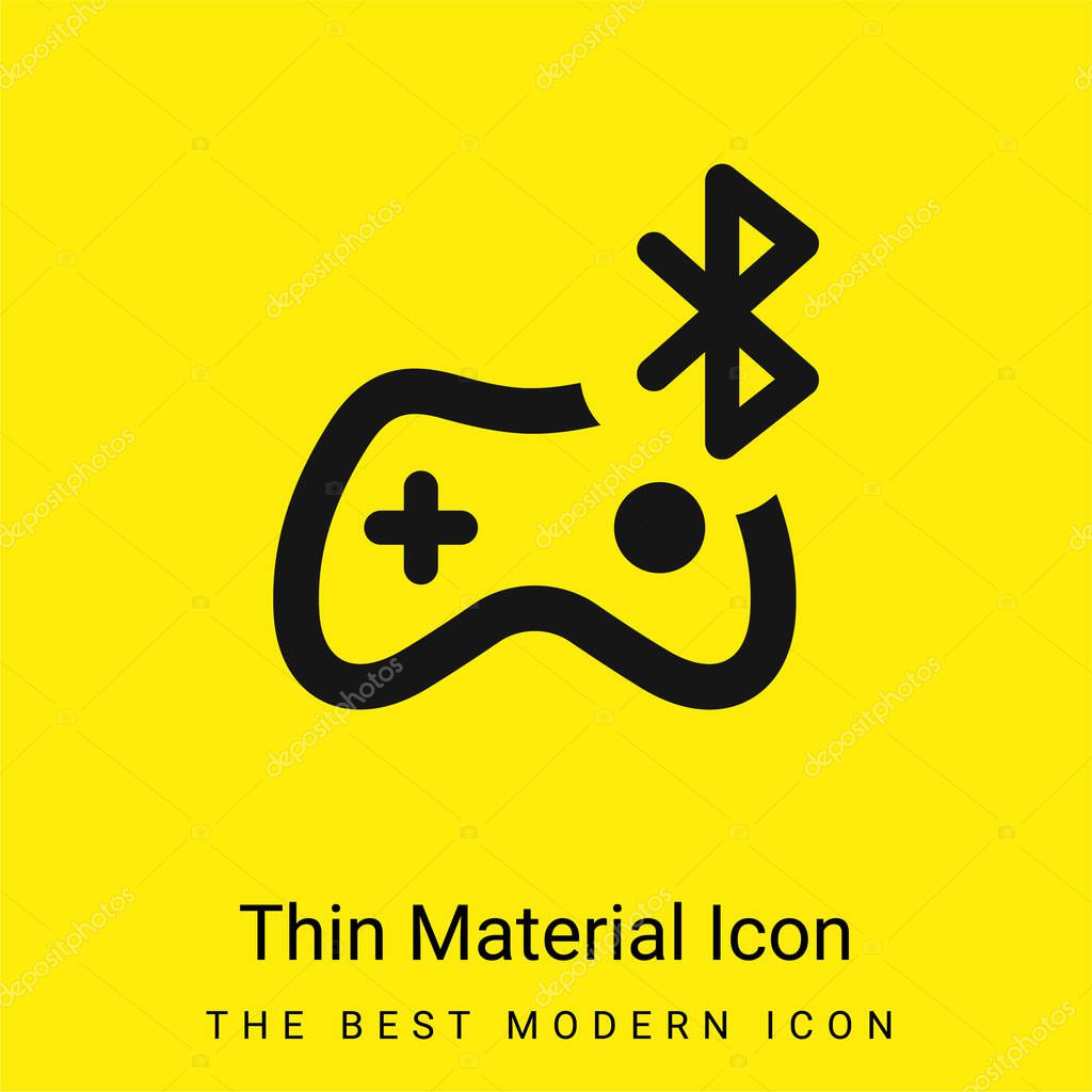 Bluetooth minimal bright yellow material icon