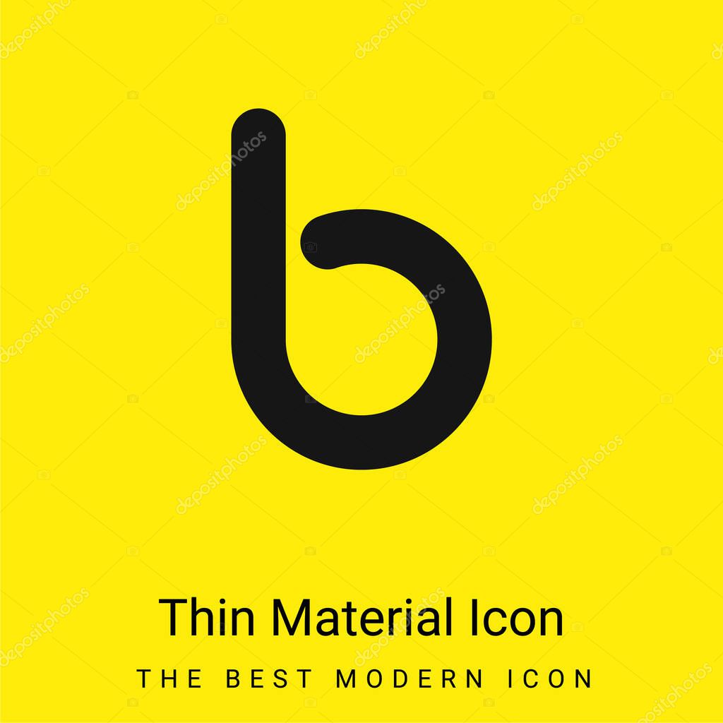 Bebo Big Logo minimal bright yellow material icon