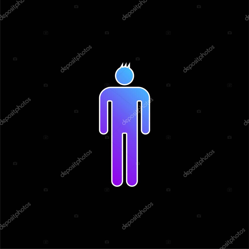 Boy blue gradient vector icon