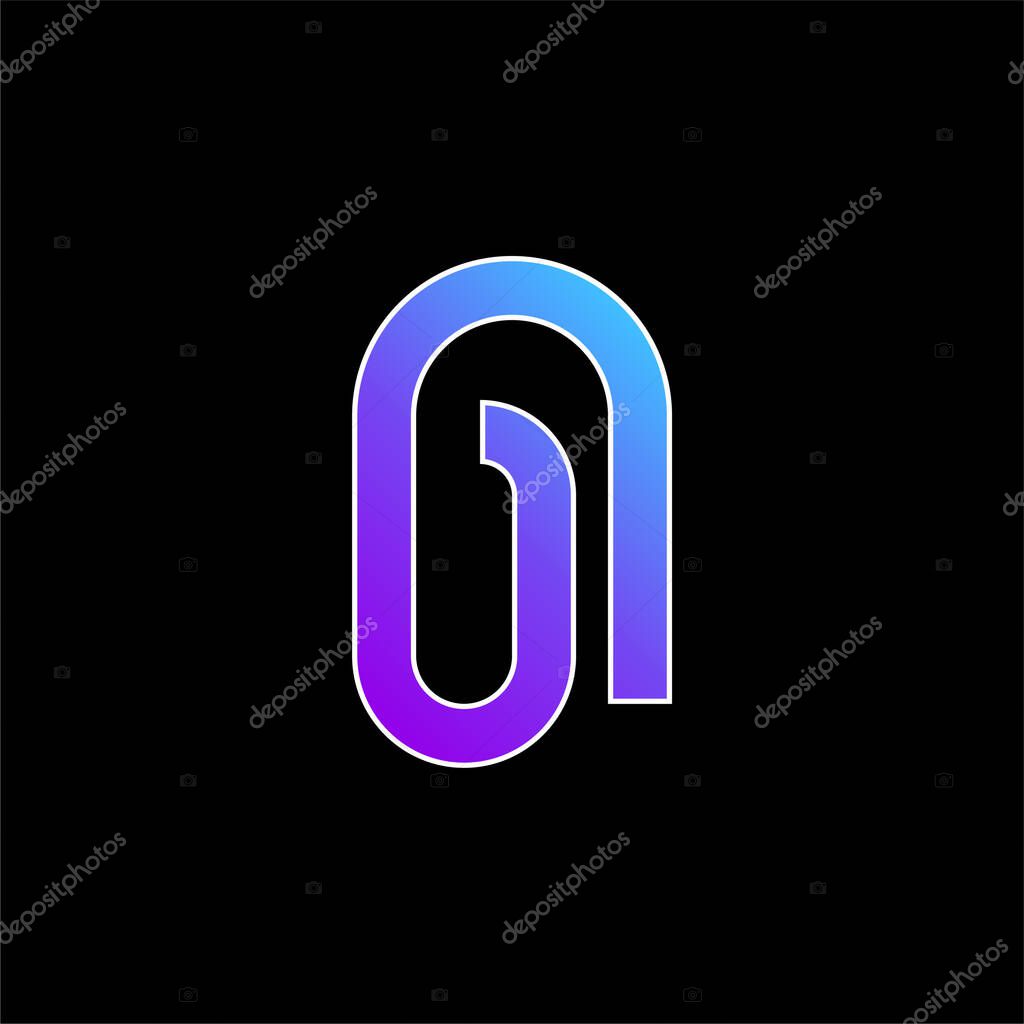 Attached blue gradient vector icon