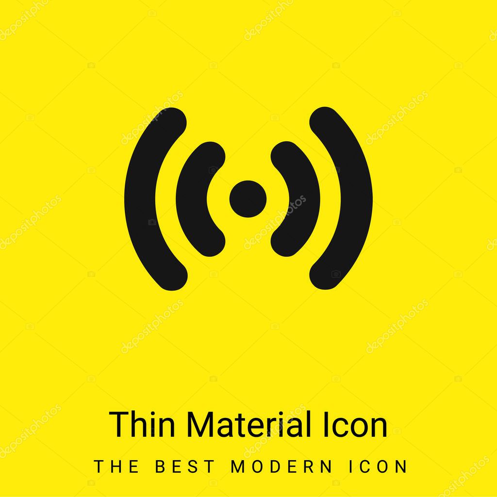 Antenna Signal minimal bright yellow material icon