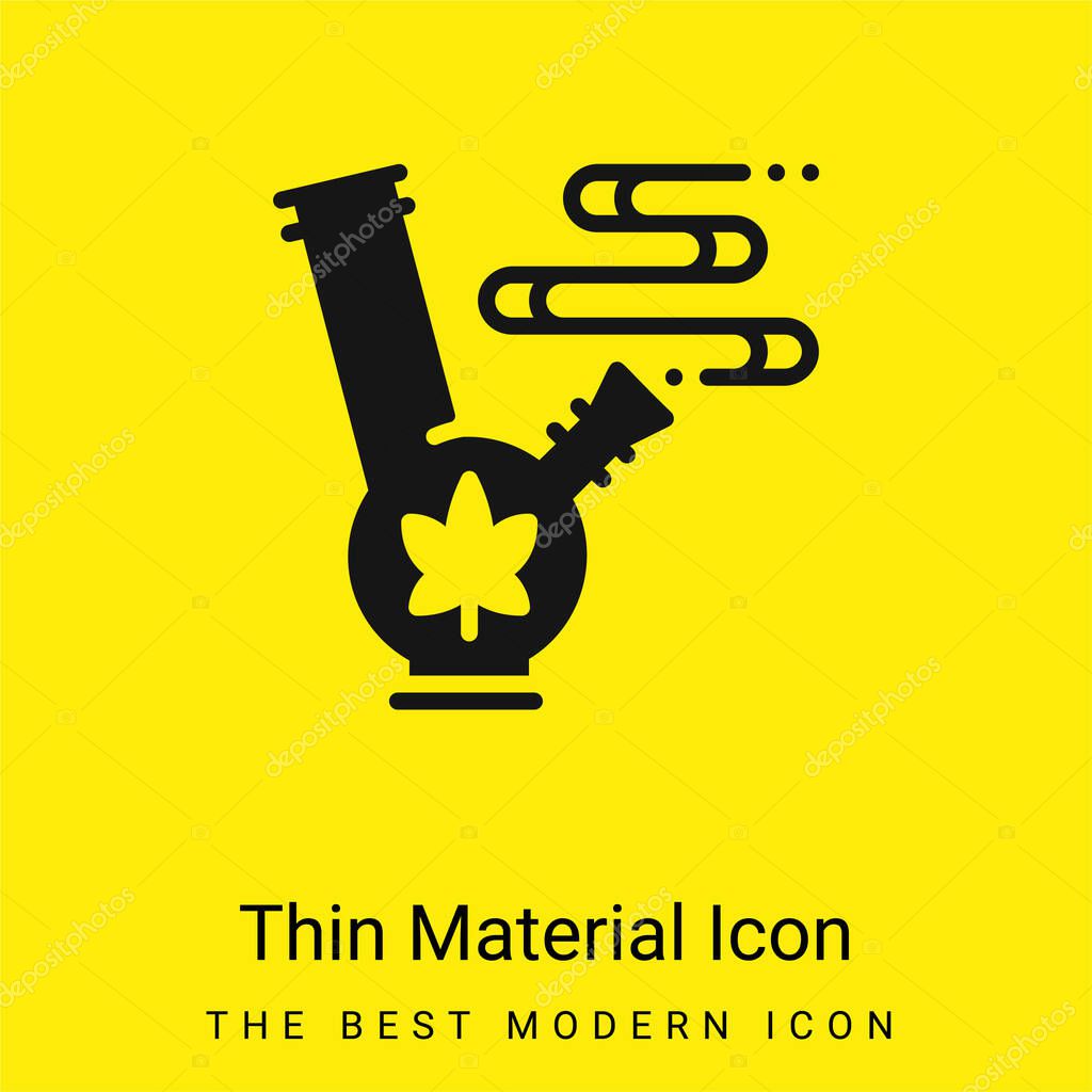 Bong minimal bright yellow material icon