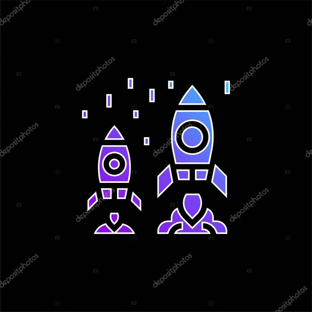 Advantage blue gradient vector icon