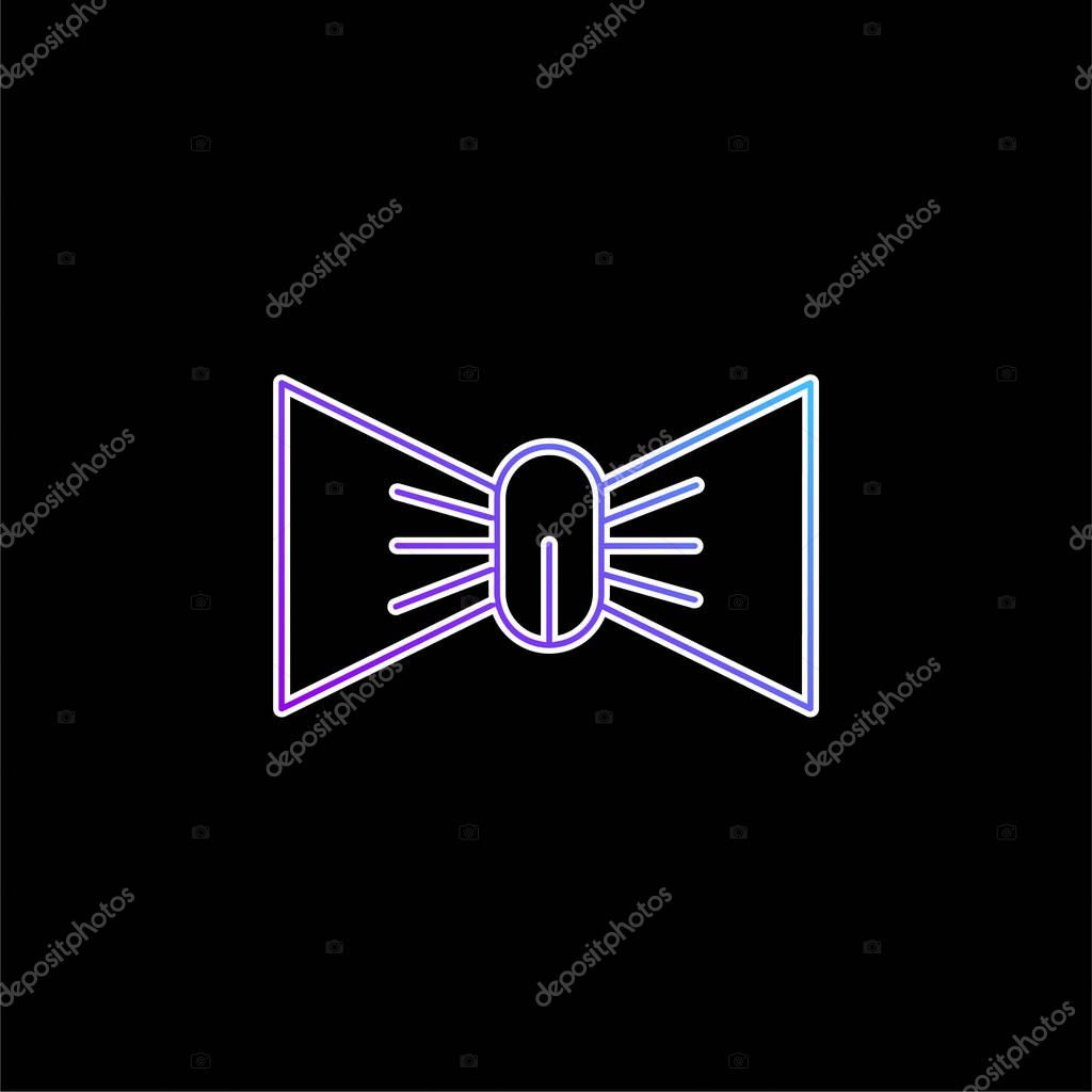 Bow blue gradient vector icon