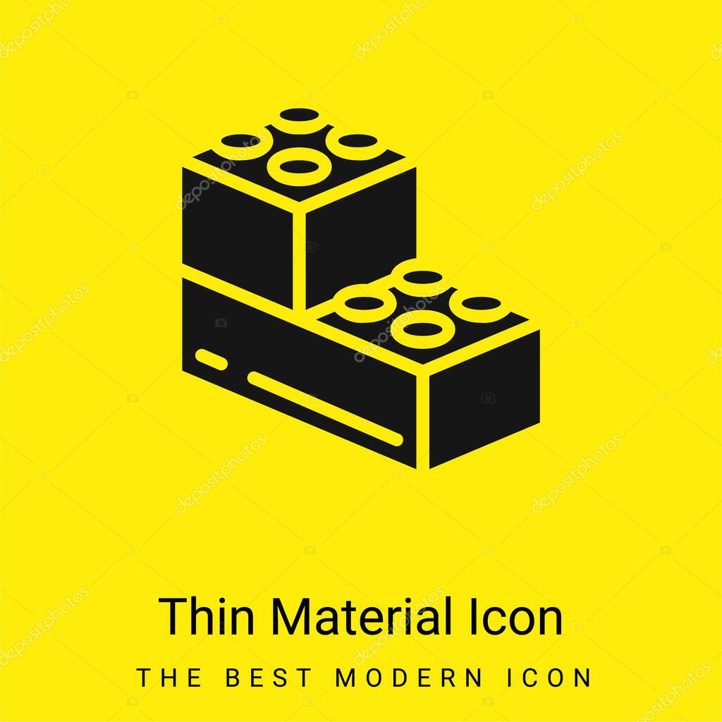Blocks minimal bright yellow material icon