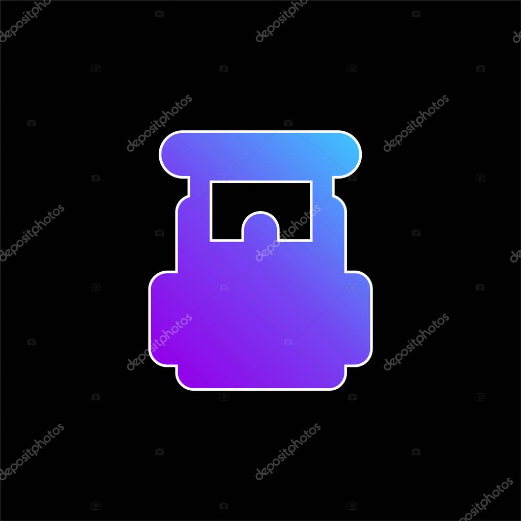 Backpack blue gradient vector icon