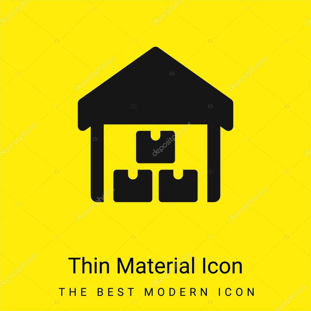 Boxes minimal bright yellow material icon