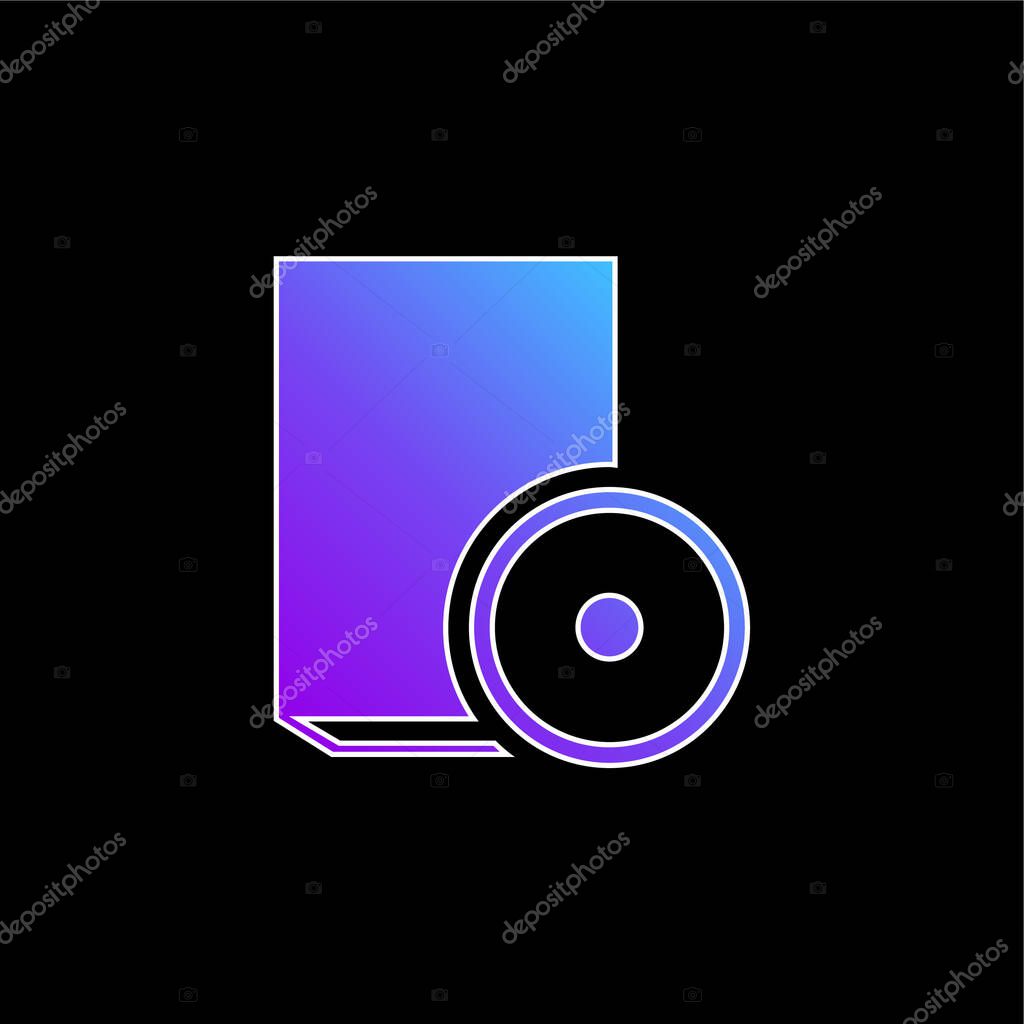 Book blue gradient vector icon