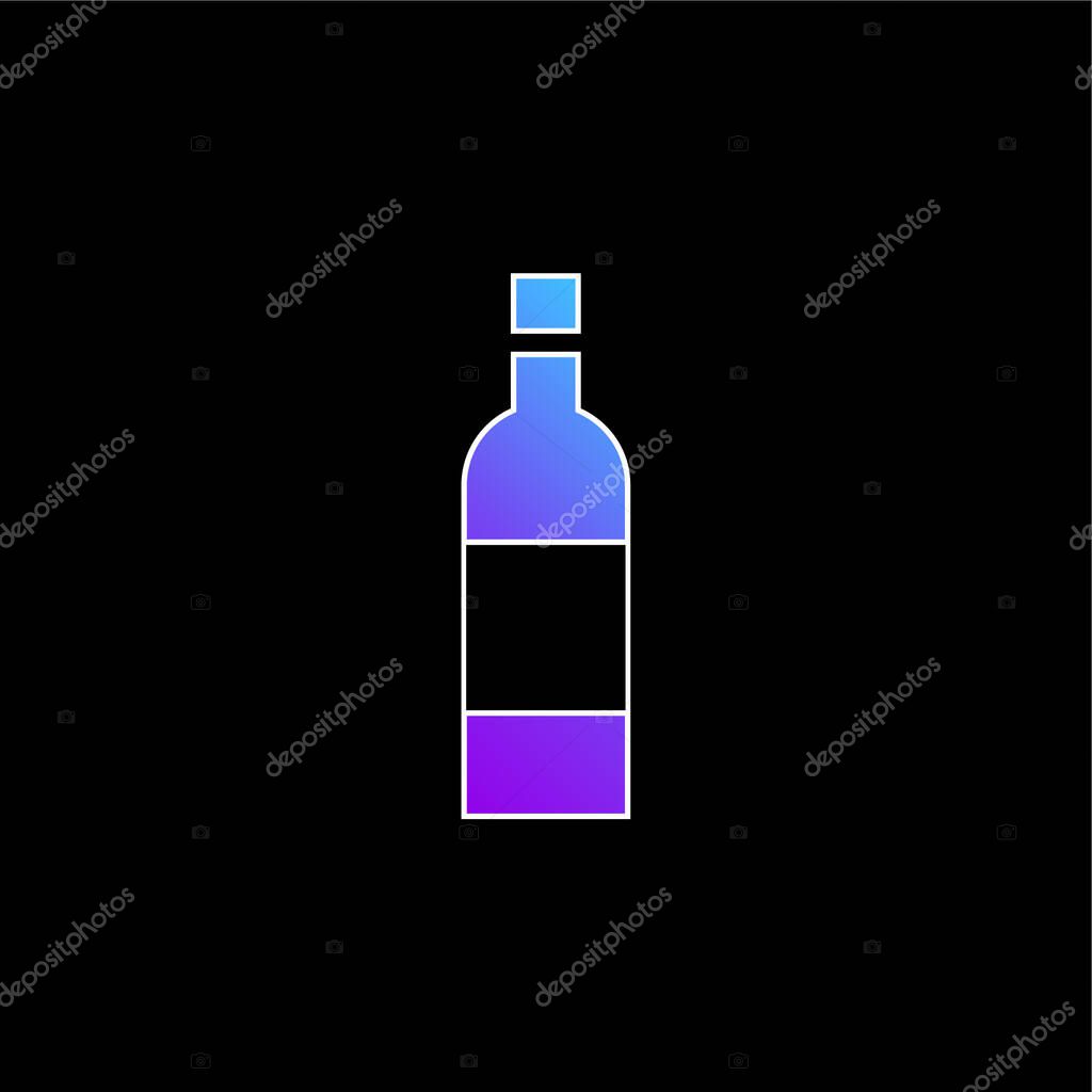 Bottle blue gradient vector icon