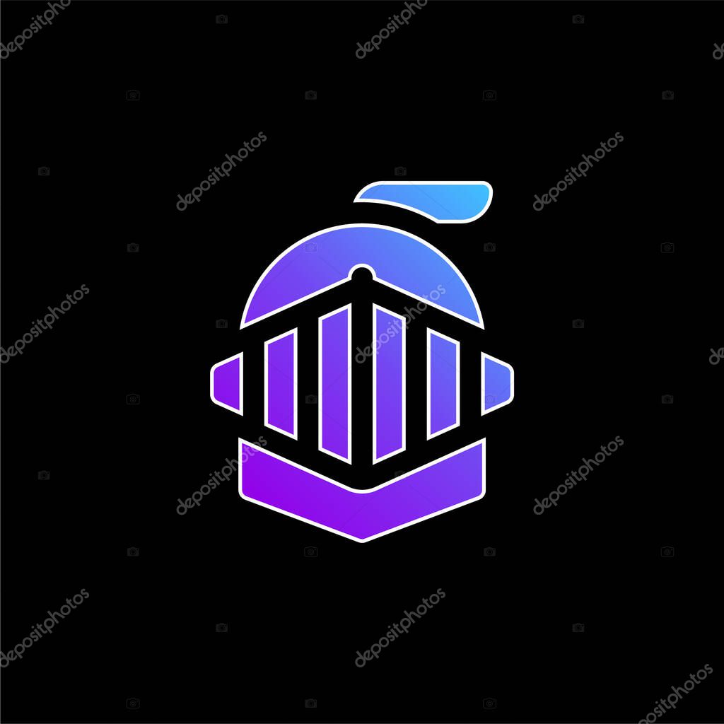 Armor blue gradient vector icon