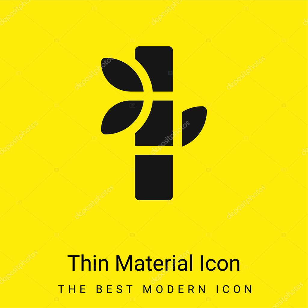 Bamboo minimal bright yellow material icon