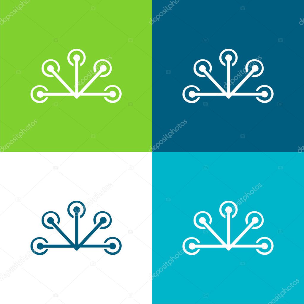 Antenna Flat four color minimal icon set
