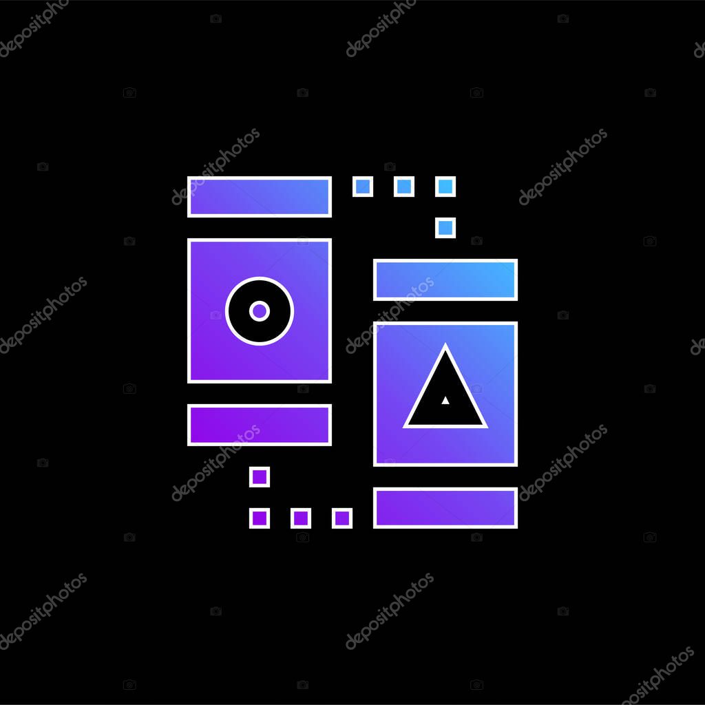 Ab Testing blue gradient vector icon