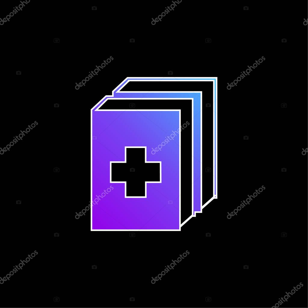 2 Medicine Kit blue gradient vector icon