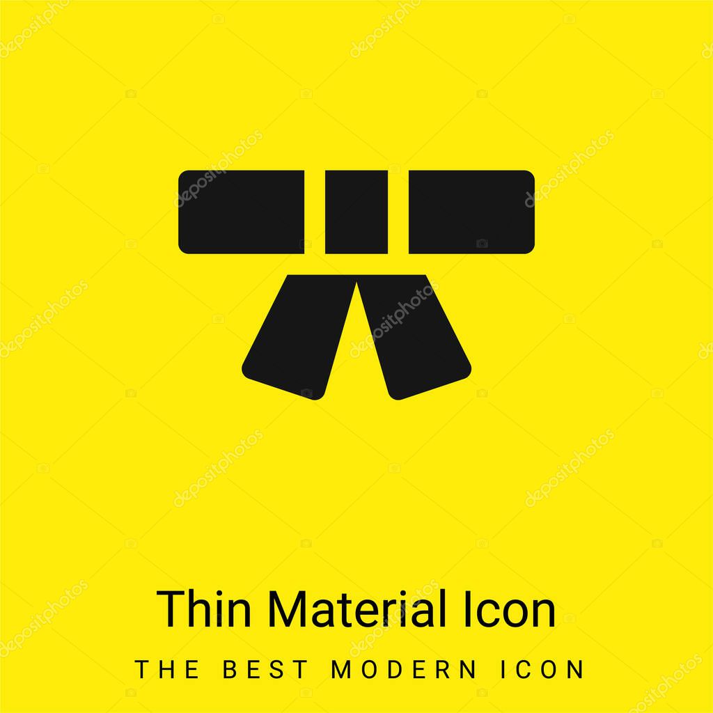 Belt minimal bright yellow material icon
