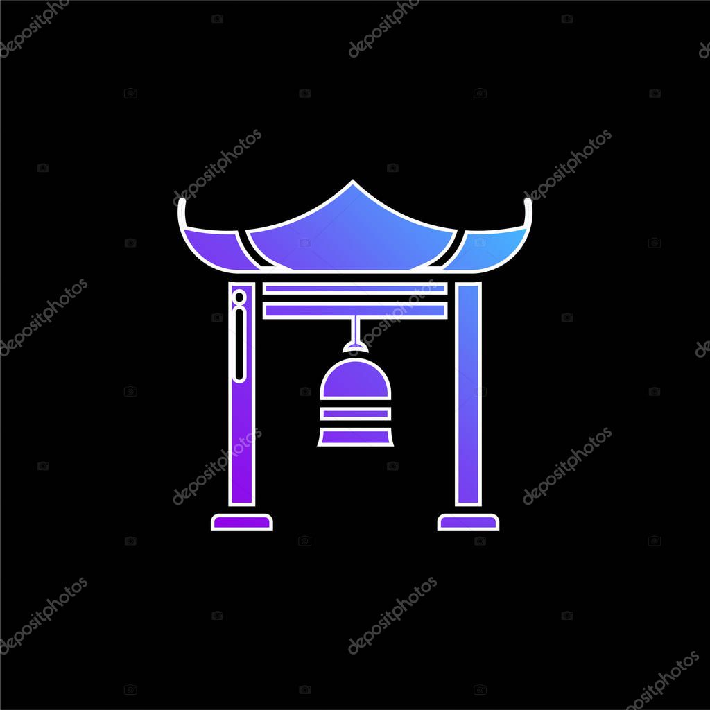 Bell blue gradient vector icon