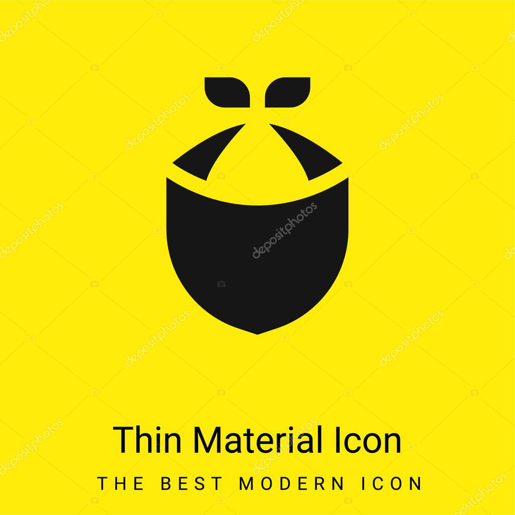 Bandana minimal bright yellow material icon