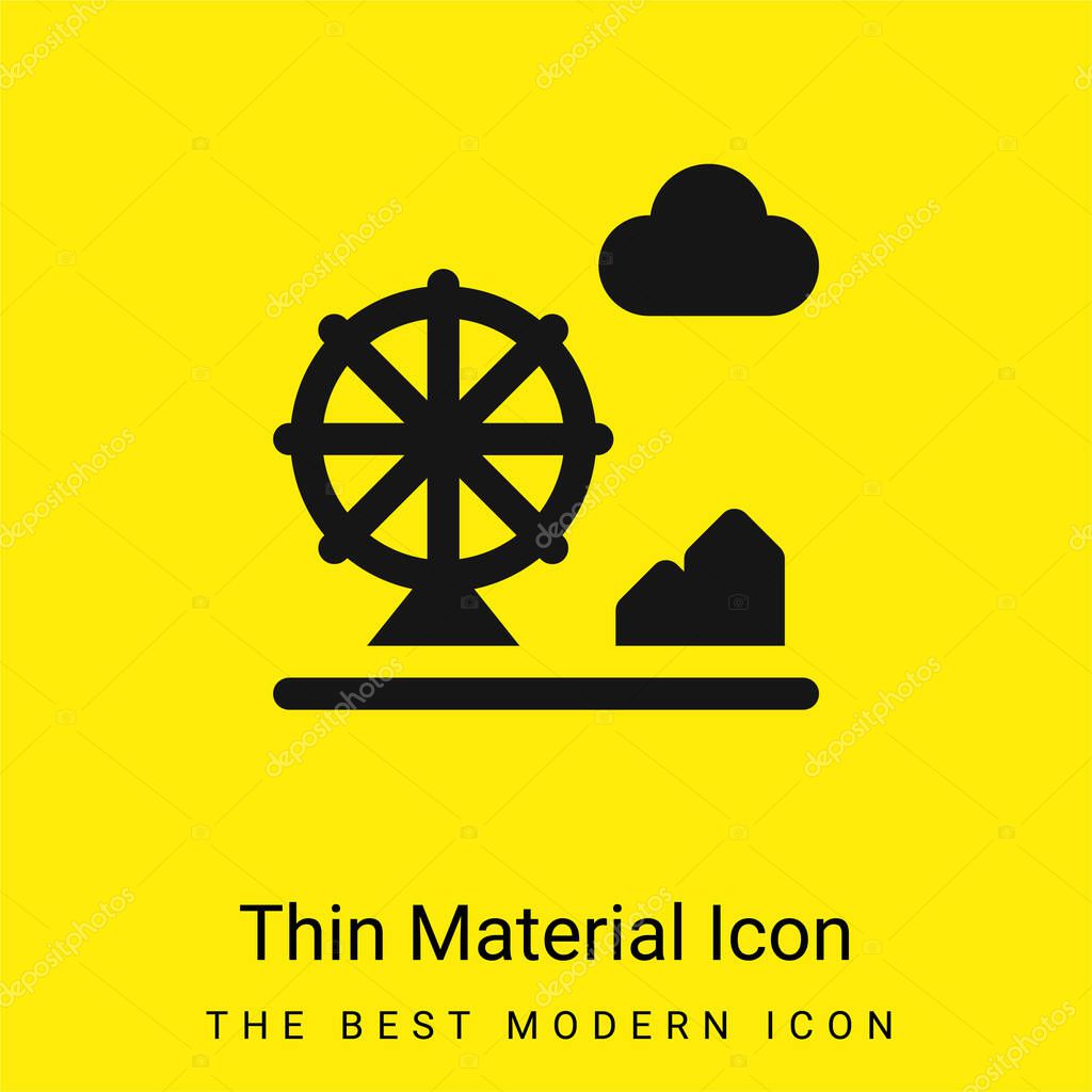 Amusement Park minimal bright yellow material icon