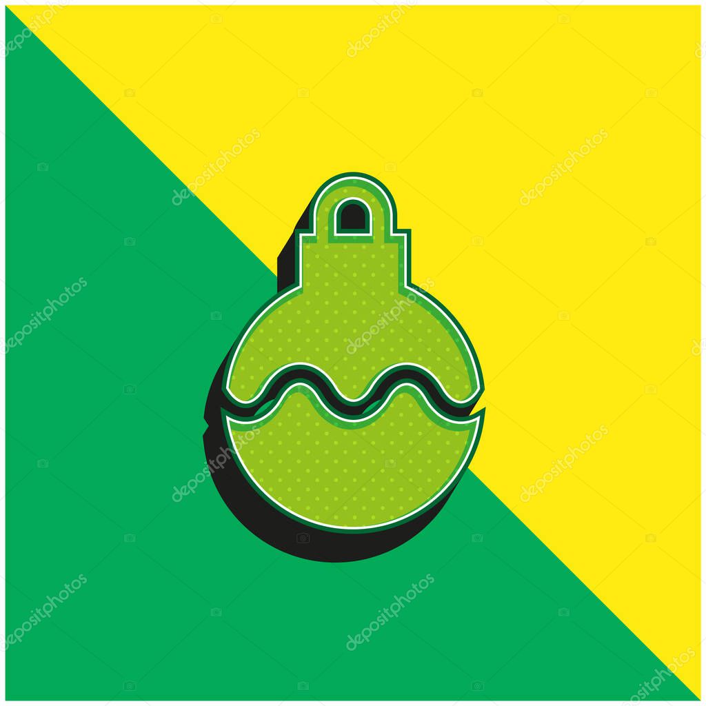 Bauble Green and yellow modern 3d vector icon logo