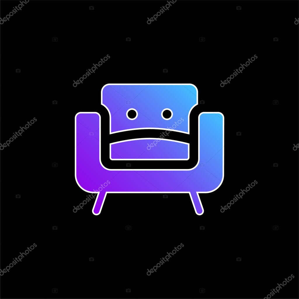 Armchair blue gradient vector icon