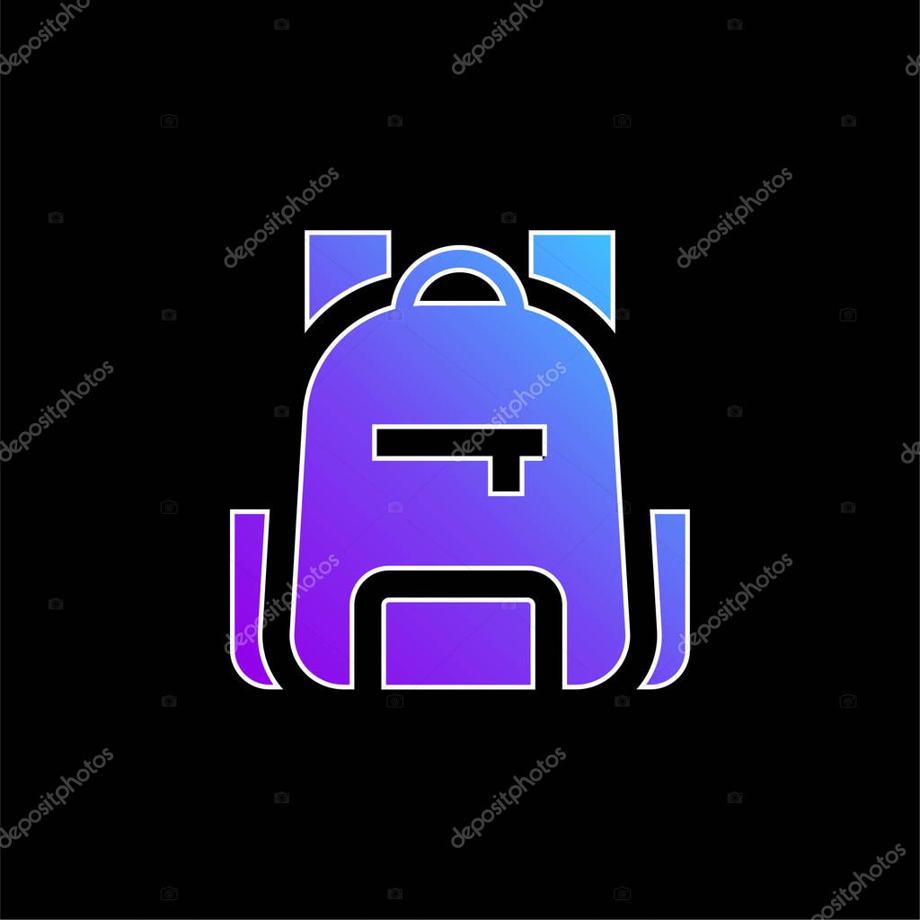 Backpack blue gradient vector icon