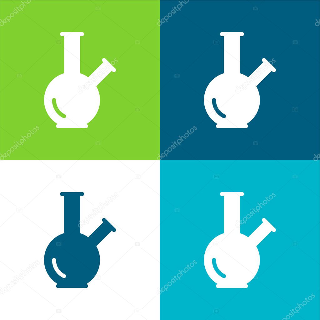 Bong Flat four color minimal icon set