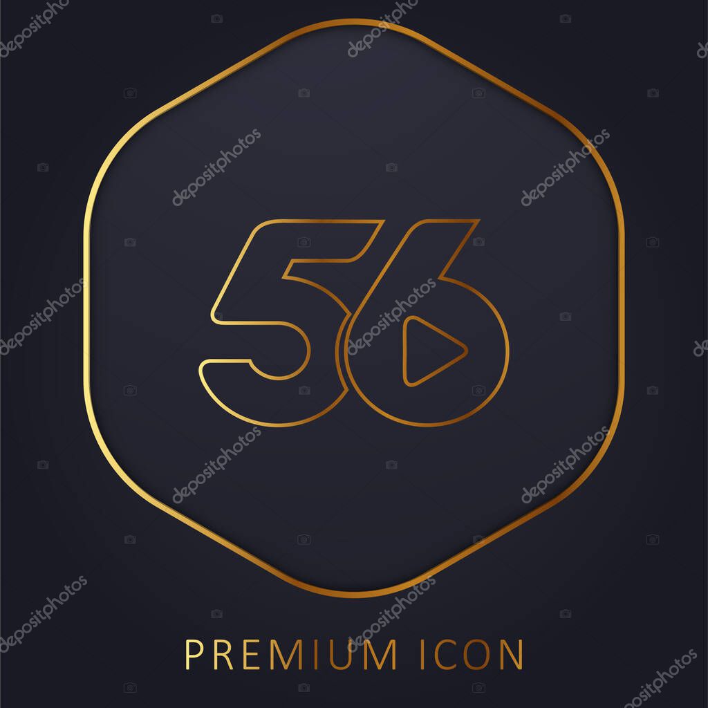 56 Social Logo golden line premium logo or icon