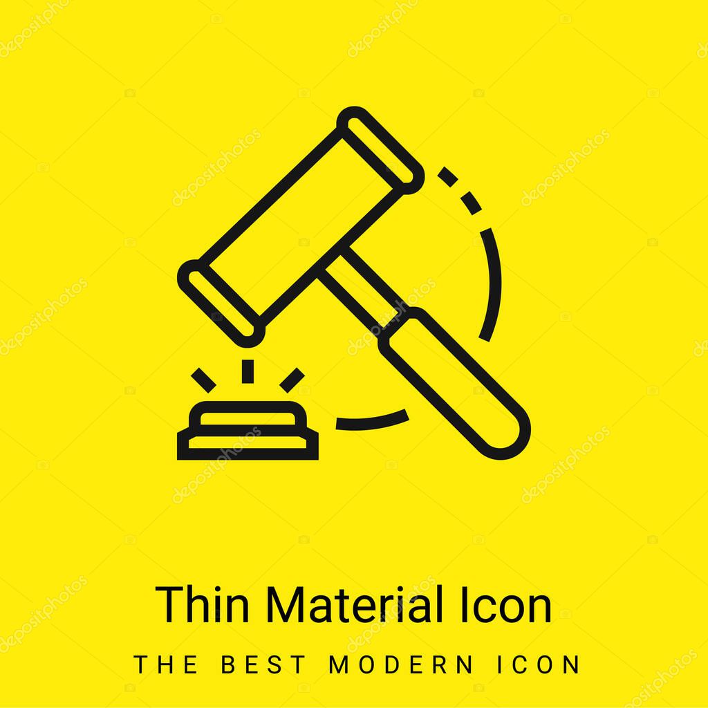 Auction minimal bright yellow material icon