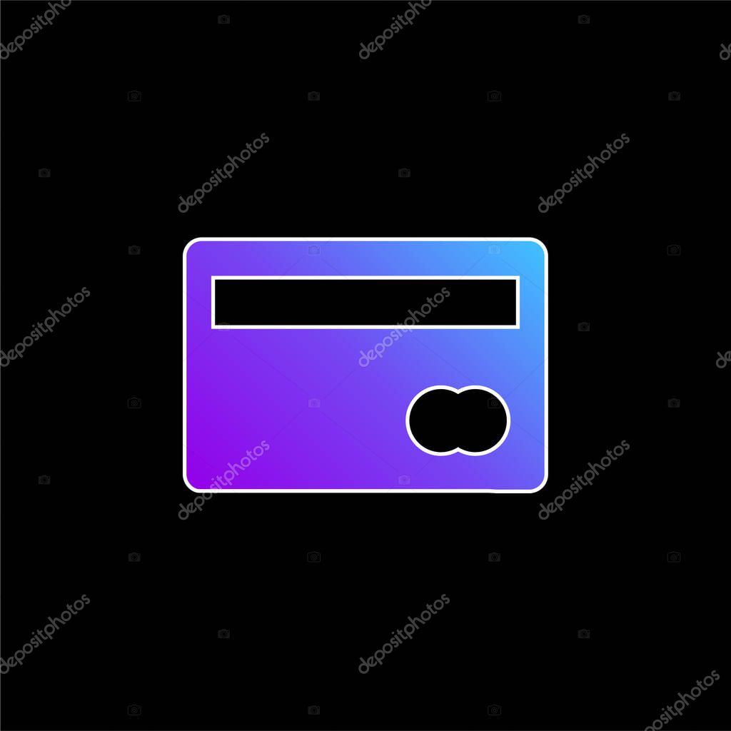 Big Credit Card blue gradient vector icon