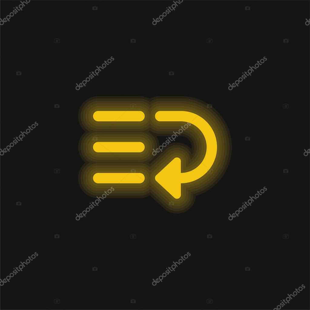Bottom yellow glowing neon icon