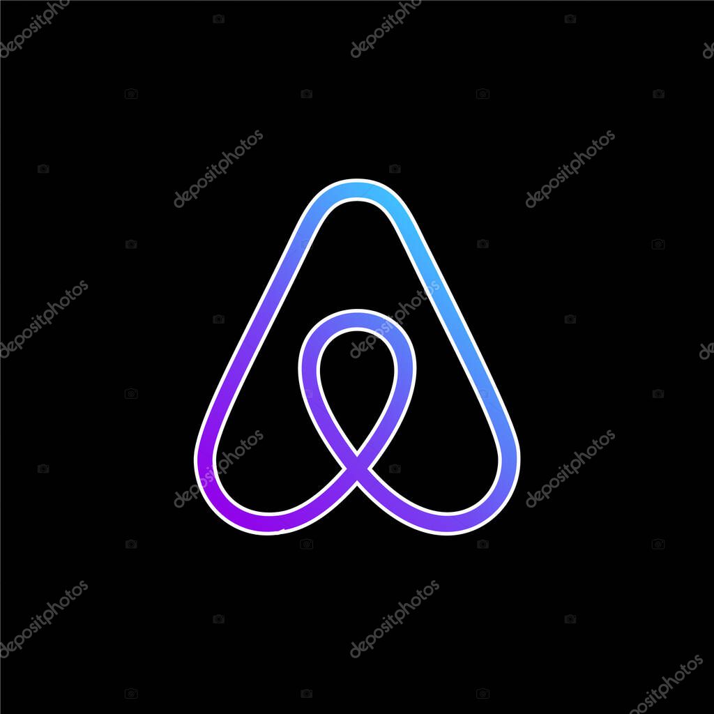 Airbnb blue gradient vector icon