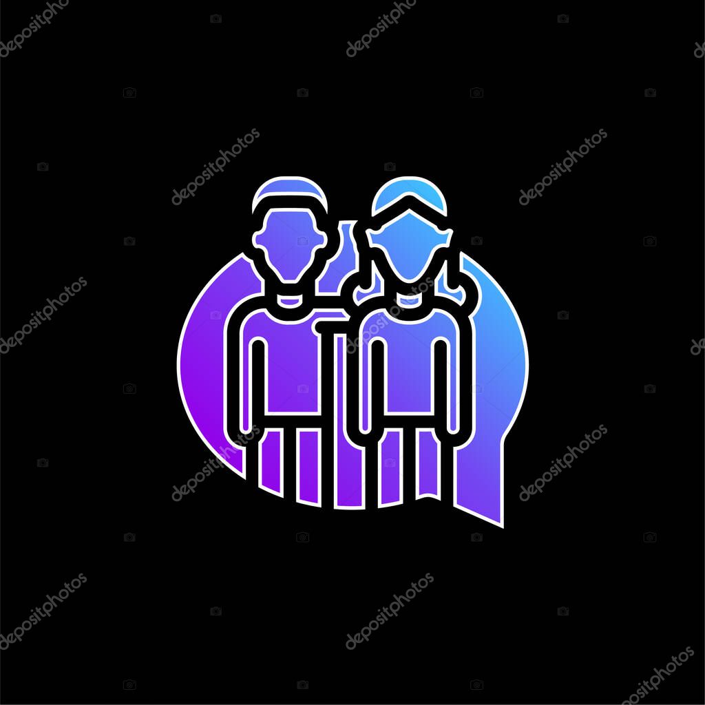 Advice blue gradient vector icon