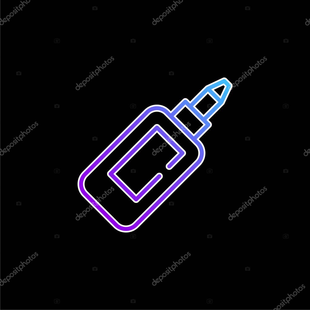 Bottle Of Glue blue gradient vector icon