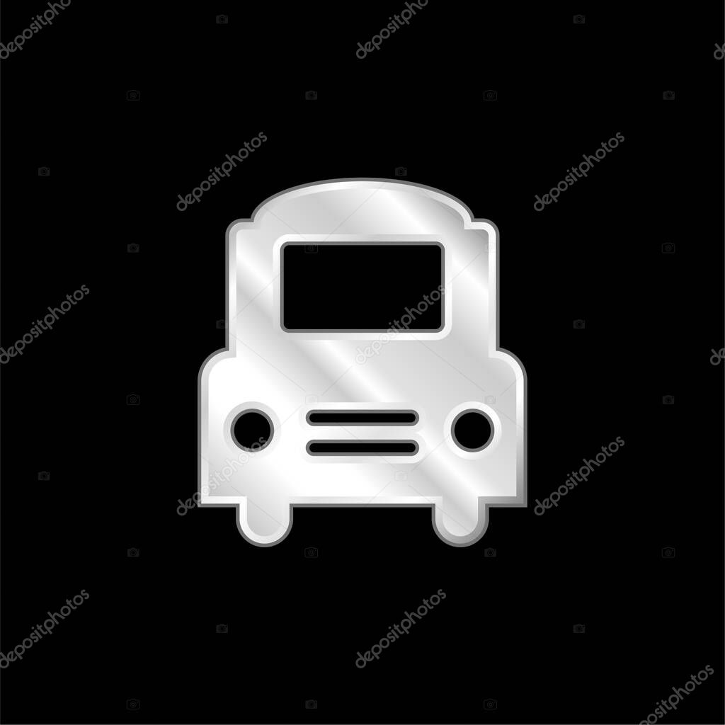Big Bus Frontal silver plated metallic icon