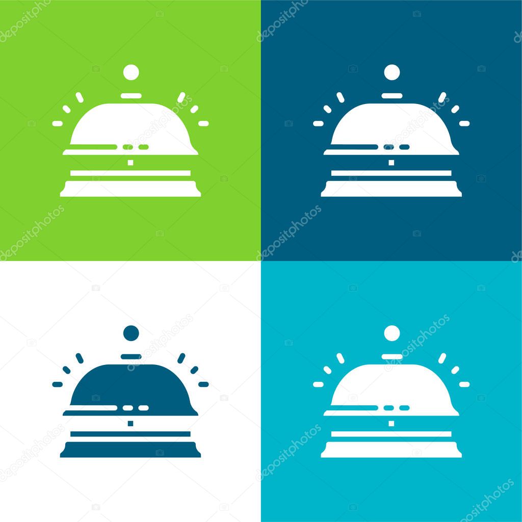 Bell Flat four color minimal icon set