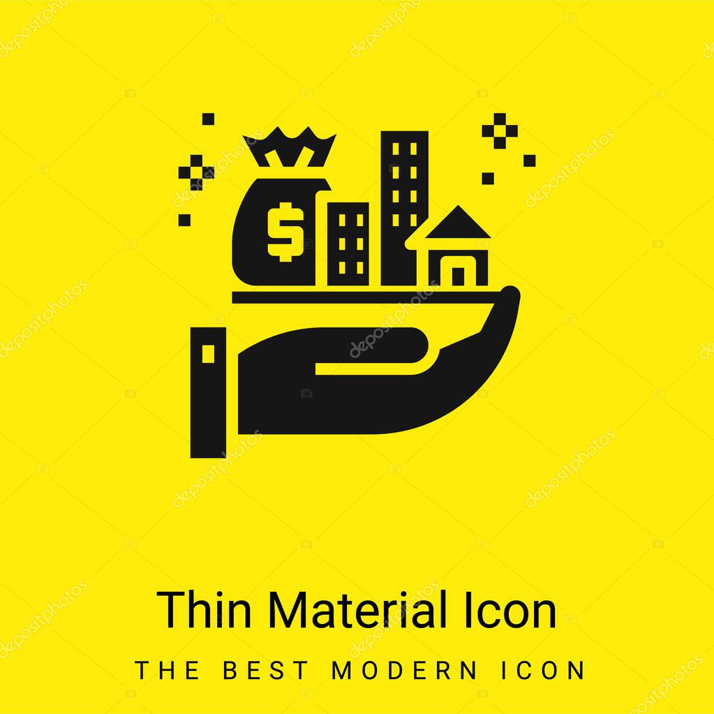 Assets minimal bright yellow material icon