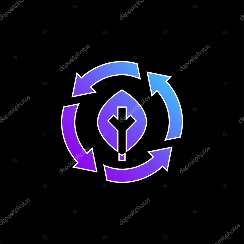 Bio blue gradient vector icon