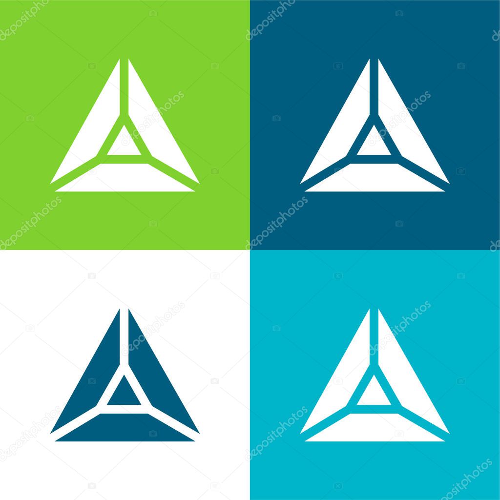 Amethyst Flat four color minimal icon set