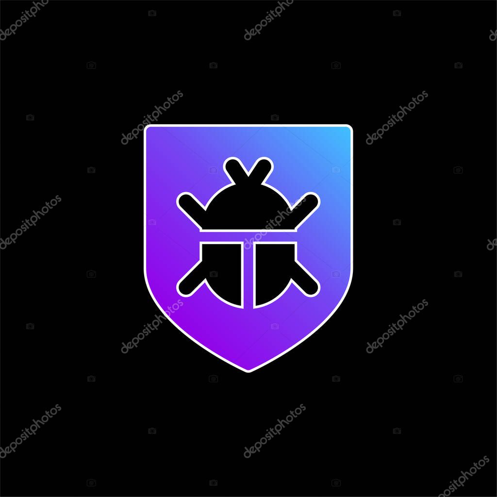 Antivirus blue gradient vector icon