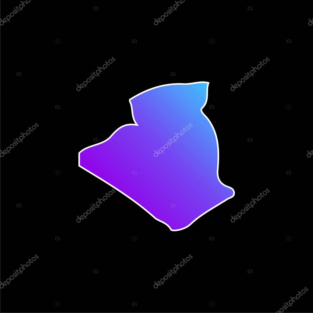 Algeria blue gradient vector icon