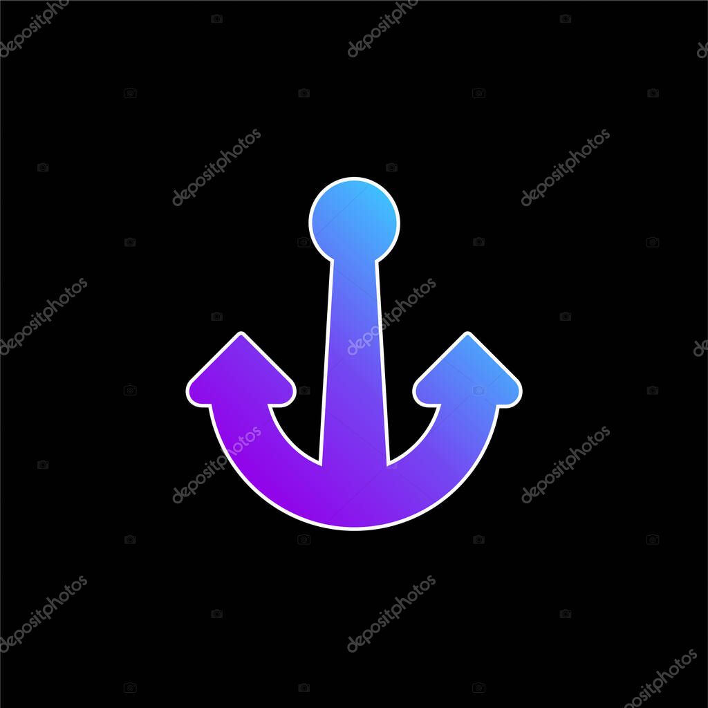 Boat Anchor blue gradient vector icon