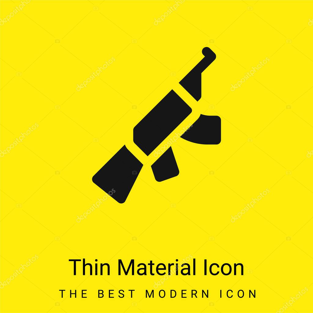 Assault Rifle minimal bright yellow material icon