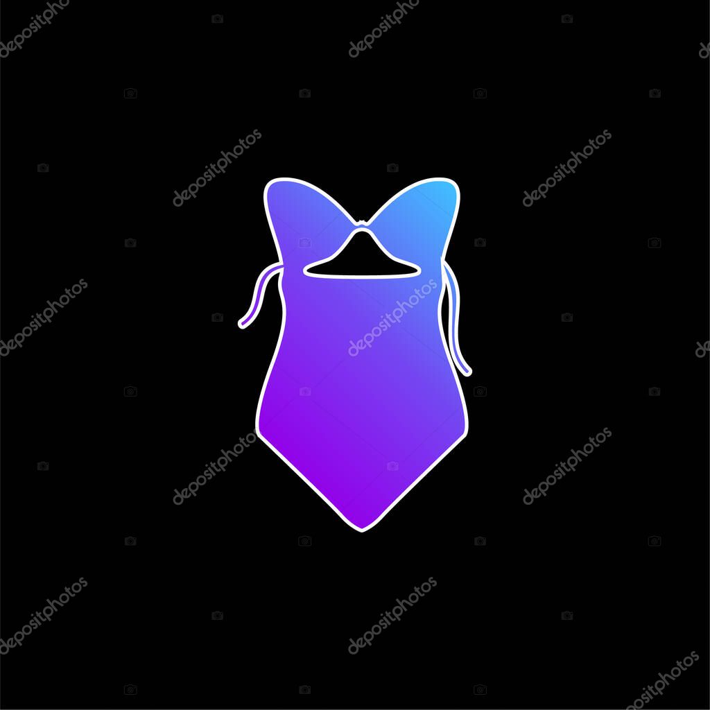 Bikini One Piece Swimwear blue gradient vector icon