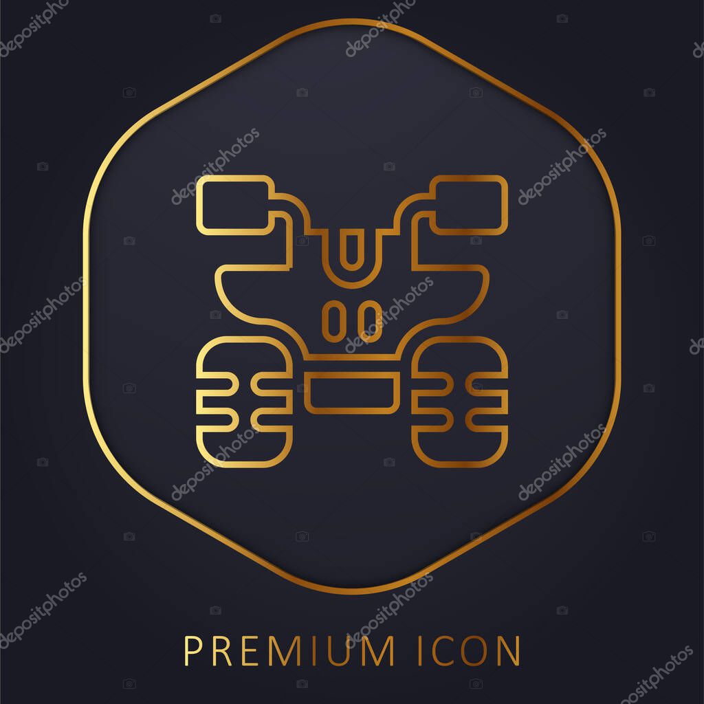 Atv golden line premium logo or icon